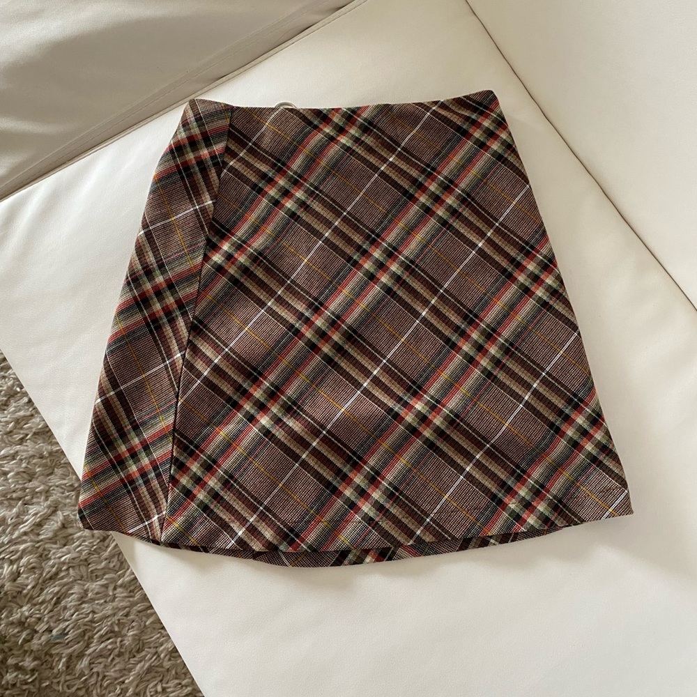 Princess Polly Brown Pleated Skirt